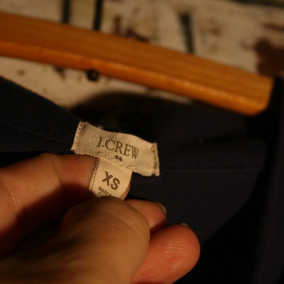 J. Crew Navy Cotton Saturday Twist Shift Dress - Picture 3 of 6